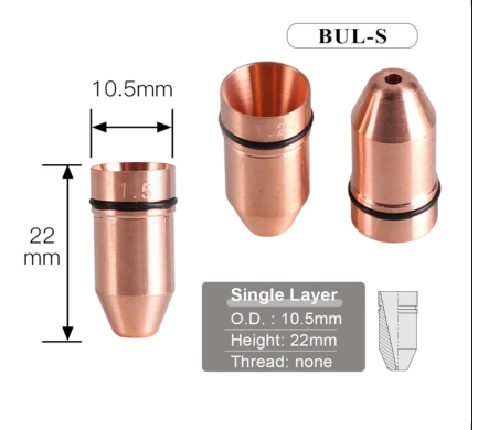 Enkele bullet nozzle
